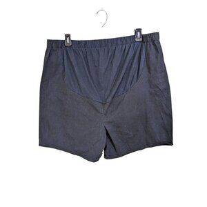 Vintage 1990s Y2K Maternity Shorts Plus 22W Black 6 in Inseam Stretch Summer